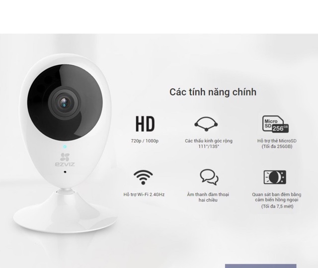 Camera ezviz c2c 720p kết nối wifi , đàm thoại 2 chiều