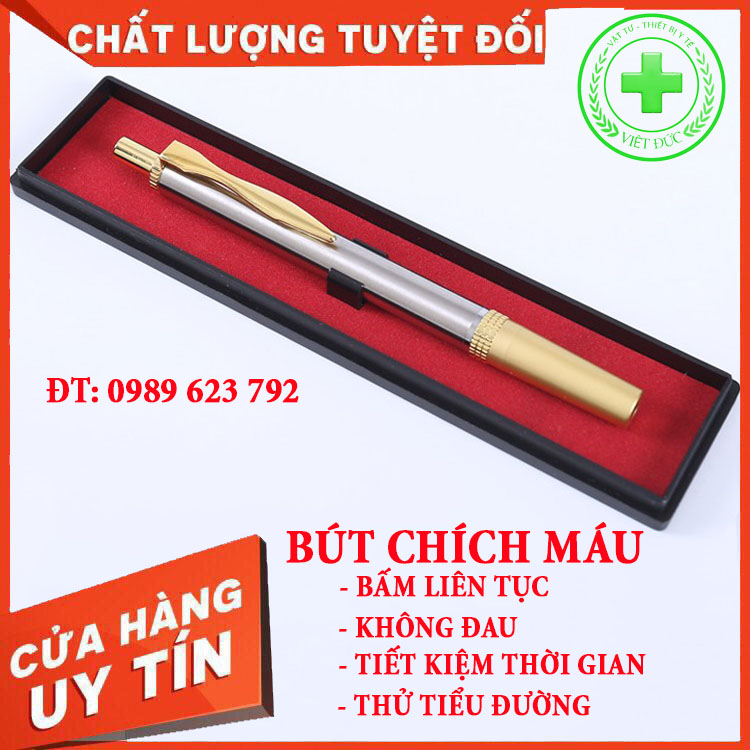 Bút chích máu - Bút lấy máu thử tiểu đường- bút lấy máu bấm liên tục