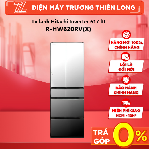 Tủ lạnh Hitachi Inverter 617 lít R-HW620RV(X) - [HCM] [Trả Góp] - Hệ thống làm lạnh: Làm lạnh tái tạ