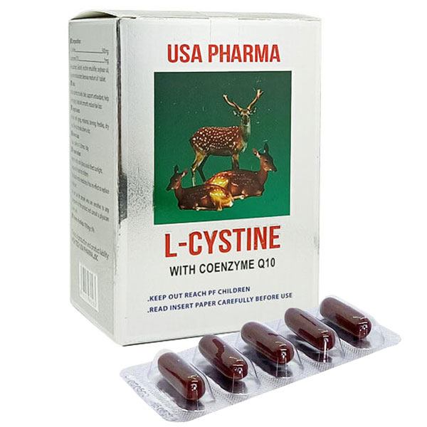 L-Cystine with Coenzyme Q10 60 viên USA Pharma Viên uống đẹp da,tóc