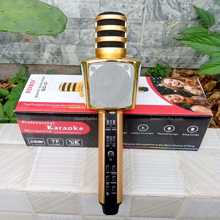 Mic karaoke bluetooth kèm loa sd-17 nghe hay chất lượng