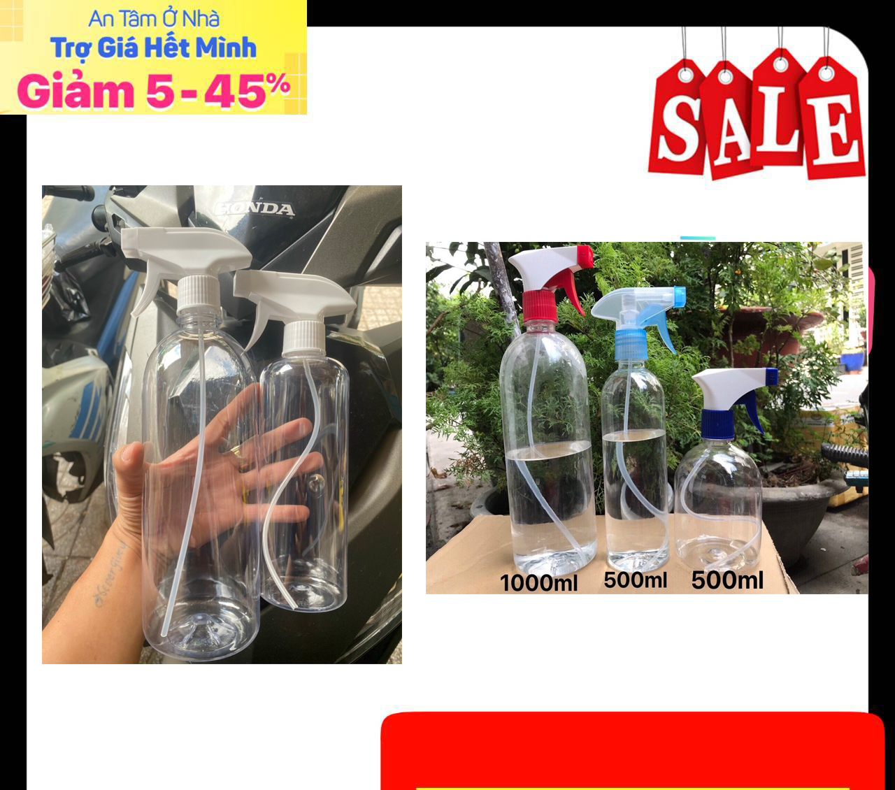 Chai xịt cồn 500ml/1l