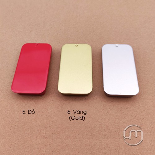 6*3.5*1cm-Hộp thiếc chữ nhật nắp trượt
