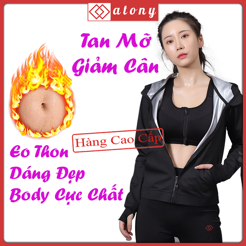 Áo Giảm Mỡ Bụng ATONY, Áo Sinh Nhiệt Giảm Mỡ Bụng Chính Hãng, Áo Đổ Mồ Hôi Giảm Mỡ Bụng Tráng Nano Bạc Nhật Bản