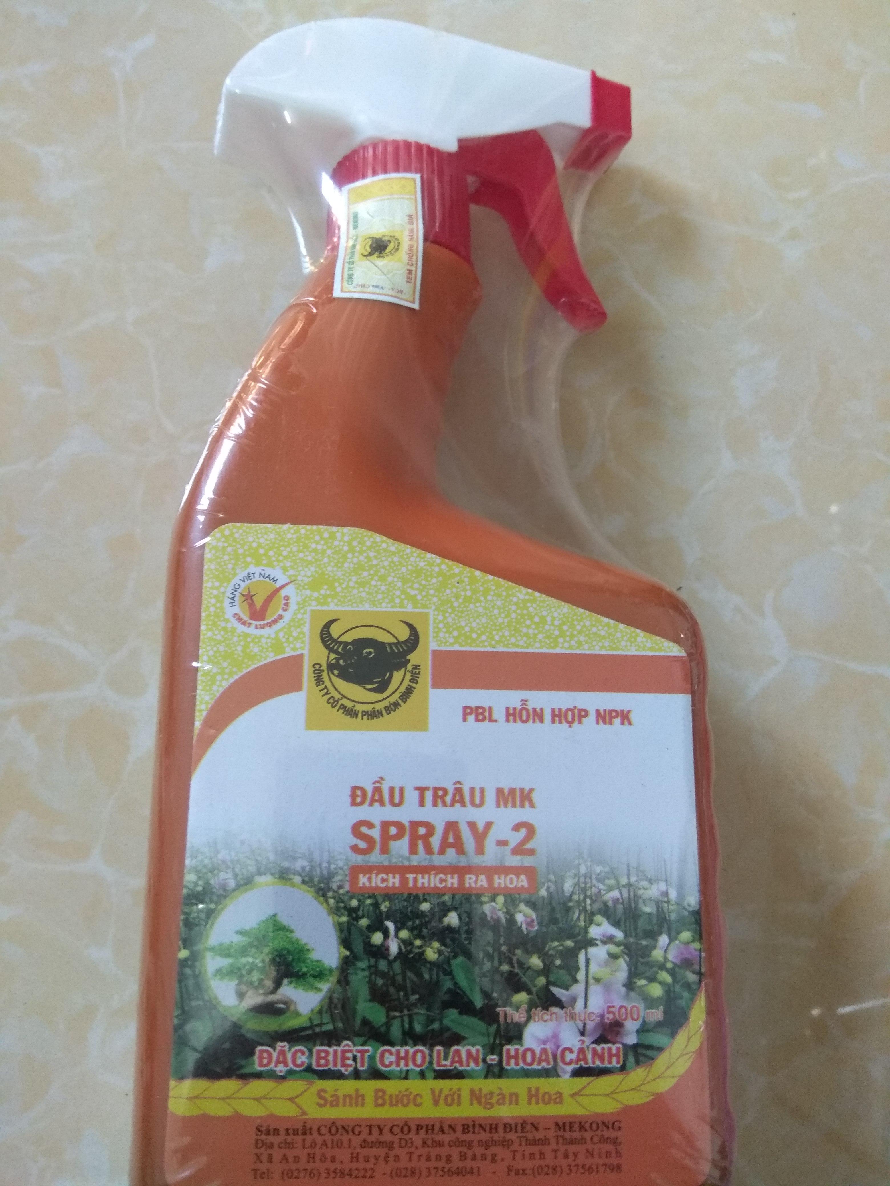 Combo 3 loại đầu trâu spray 1 nảy chồi ra lá, spray 2 kích thích ra hoa, spray 3 dưỡng hoa lâu tàn - 500 ml/chai
