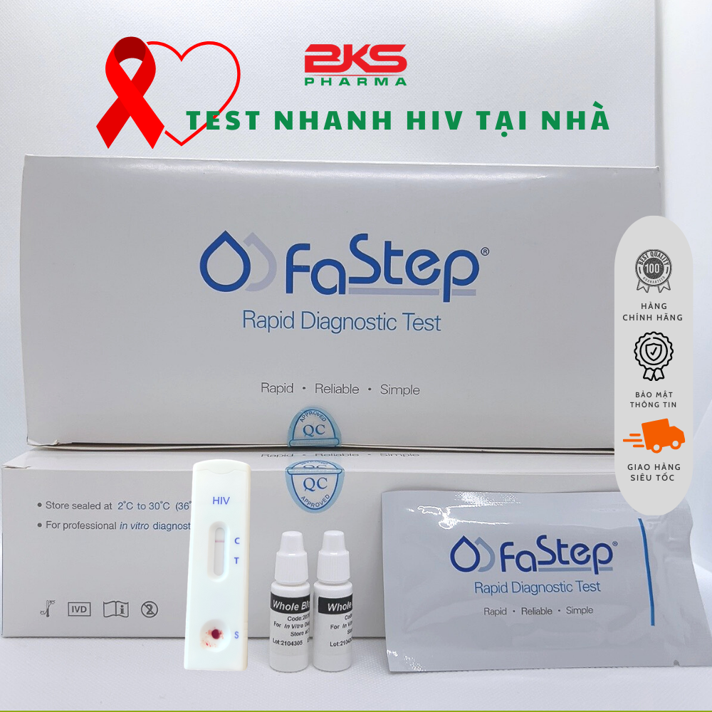 Que test nhanh HIV tại nhà Fastep (Che tên sản phẩm)