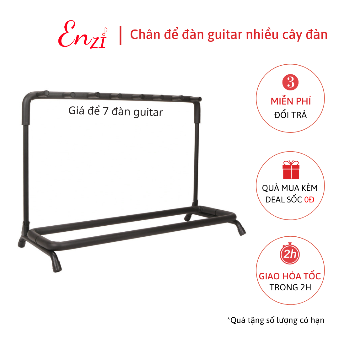 Giá để đàn guitar chân dựng đàn nhiều cây loại 3 5 cây đàn ghita thùng bass electric Enzi