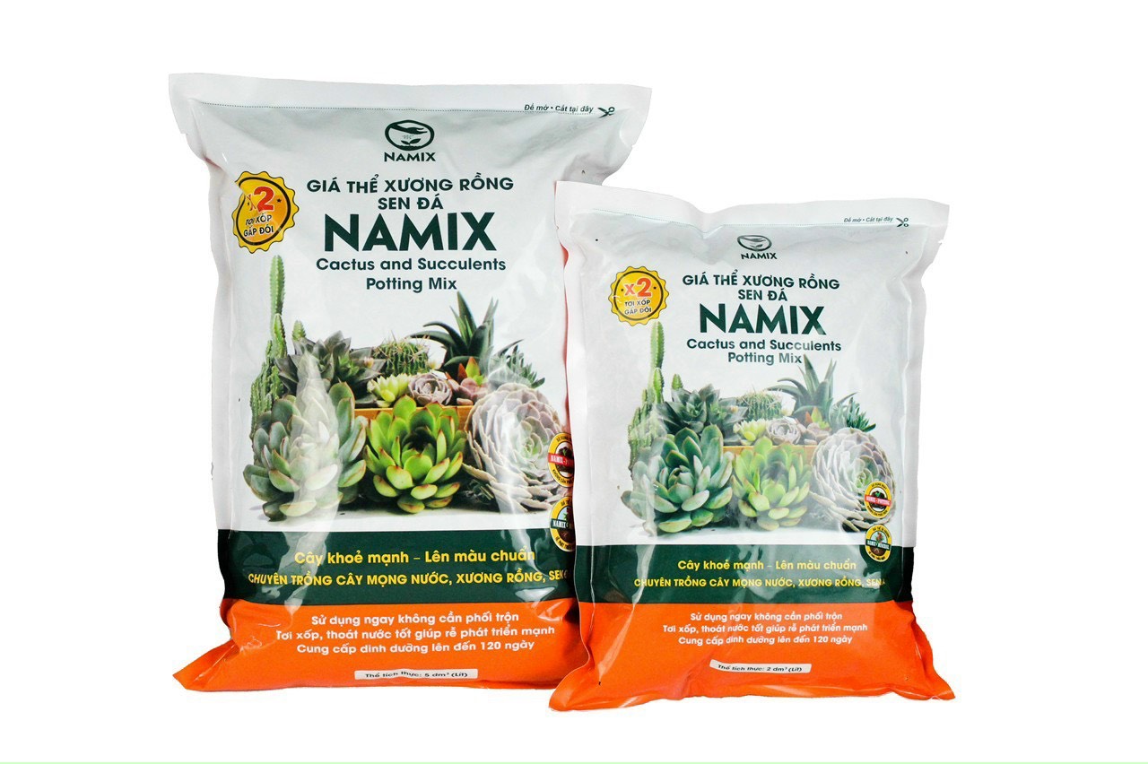 Đất trồng sen đá, xương rồng, cây mọng nước Namix túi 2dm3