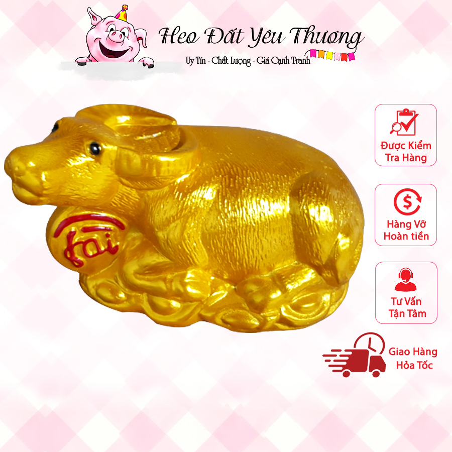 Trâu Vàng Tài Lộc tiết kiệm kích thước to