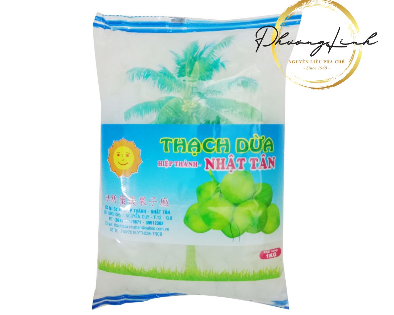 Thạch Dừa Nước Đường  HIệu Nhật Tân Trọng Lượng Gói 1kg Sản Phẩm Như Hình Mô Tả 100%