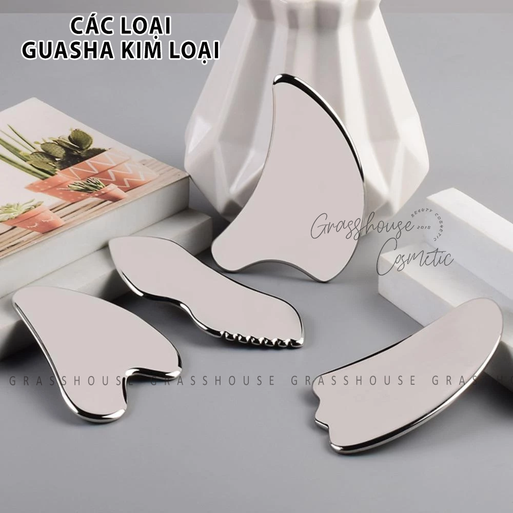 Guasha Kim loại massage da mặt tuần hoàn mắt trẻ hóa da mịn màng thư giãn spa tại gia bền bỉ lâu dài nhiều công dụng