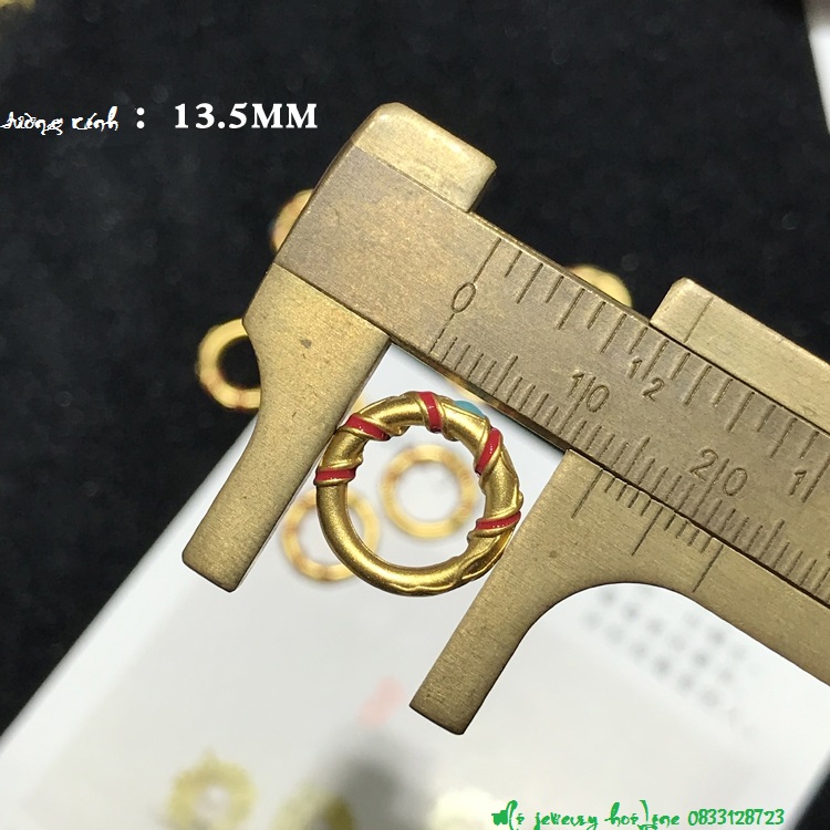 Charm Vòng tròn vũ trụ vàng 24k