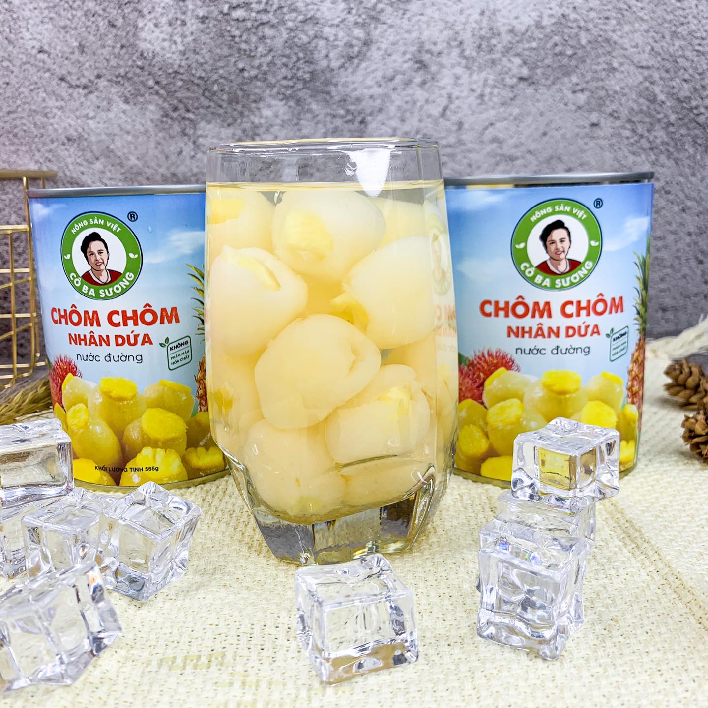 Chôm chôm nhân dứa đóng lon cao cấp