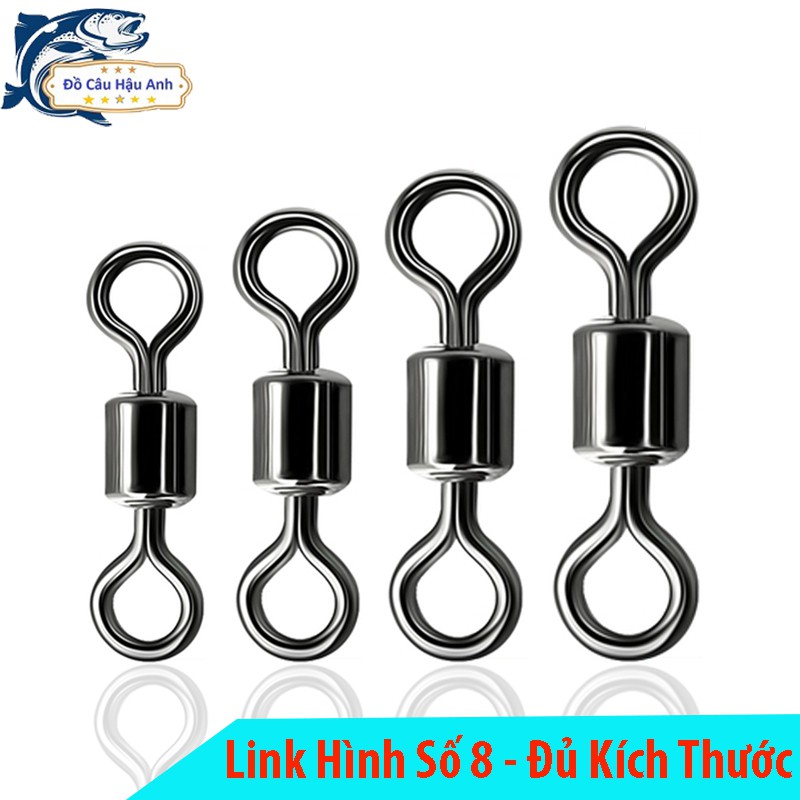 Khóa link số 8, mà ní buộc dây câu đài, 30 chiếc khóa link câu cá  (cam kết đổi trả trong 2 tuần đầu)