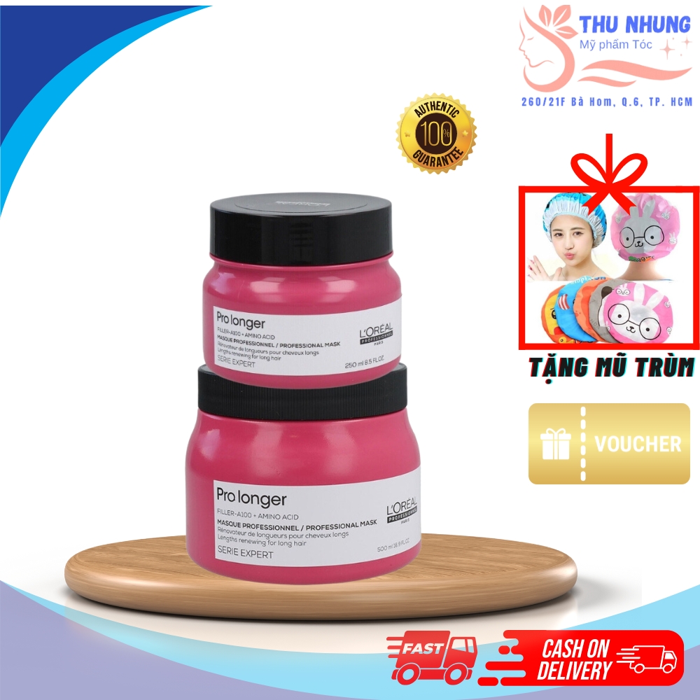 [Tặng mũ trùm]MẶT NẠ Ủ L'OREAL PRO LONGER AMINO ACID CHẮC KHOẺ GIẢM ĐỨT GÃY TÓC