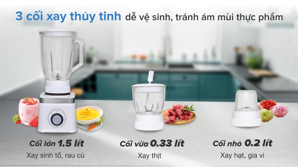 Máy xay sinh tố đa năng sunhouse shd5582w