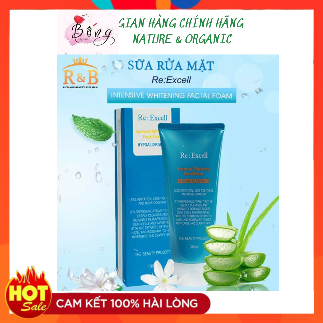 Sữa rửa mặt Intensive Whitening Facial Foam R&B cho nam và nữ