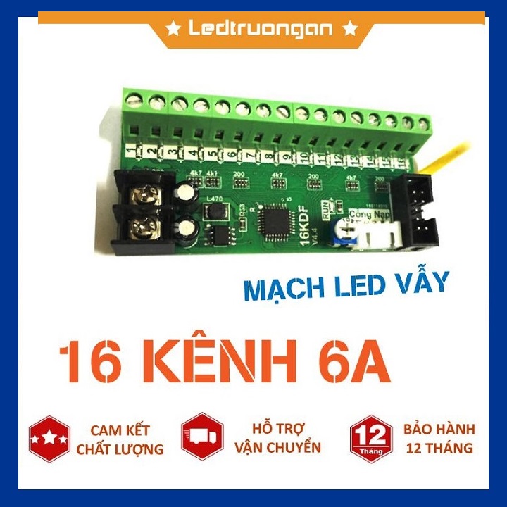 Mạch led vẫy 16 kênh 6A điều khiển biển led vẫy