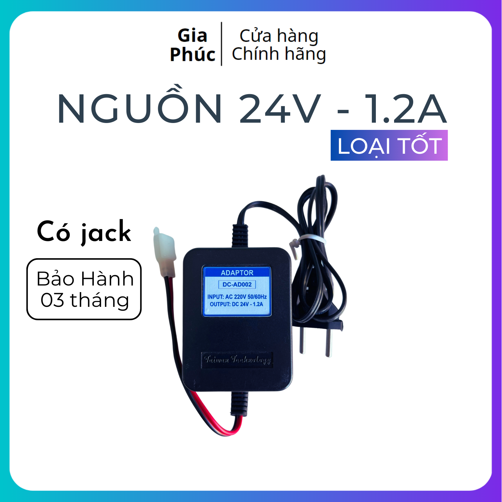 Nguồn 24v -1.2a dành cho máy lọc nước, phun sương - loại tốt