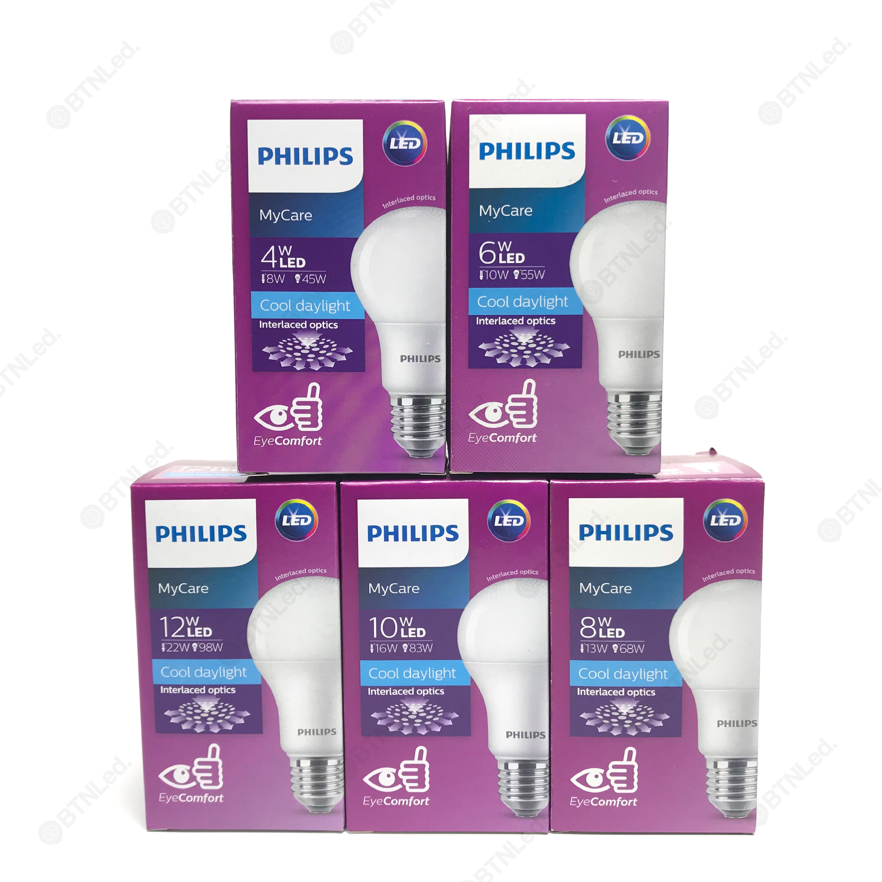 Đèn LED bulb Philips MYCARE E27 A60 (4W / 6W / 8W / 10W / 12W) - Bảo hành 24 tháng