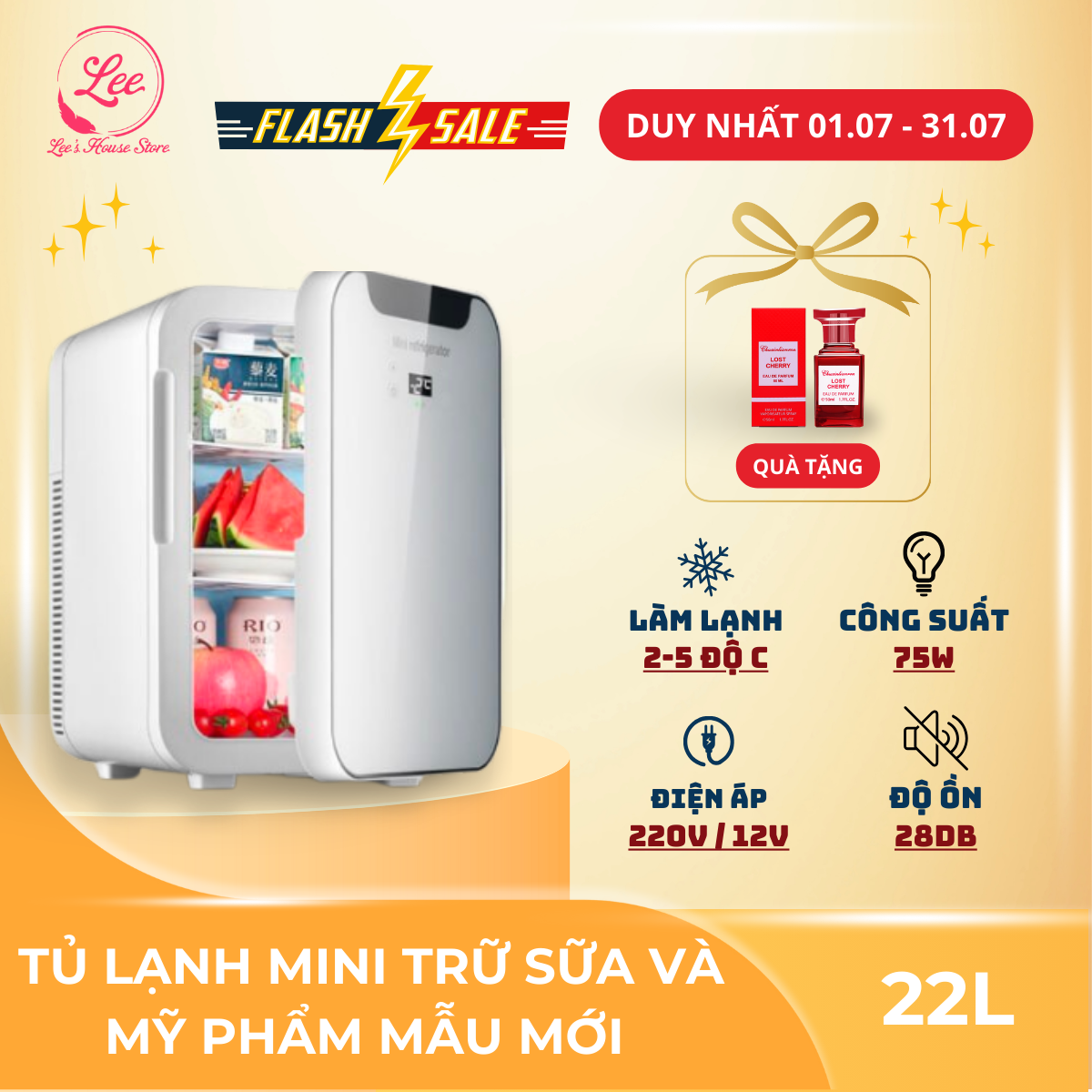 Tủ lạnh mini PIITEK màn hình cảm ứng LCD điều chỉnh 2 chiều nóng lạnh 22L - Kho sỉ tủ lạnh mini