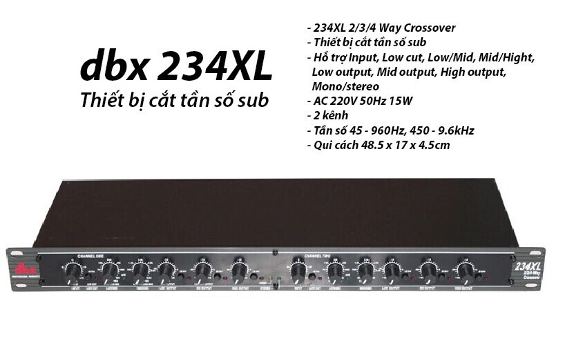 Thiết bị xử lí âm thanh chuyên nghiệp,lọc xì hàng nhập cao cấp | bộ lọc phân tần crossover dbx 234xl - công tắc chế độ cho hoạt động đơn âm 4 chiều hoặc âm thanh nổi 2-3 chiều.xử lí âm thanh cực hay,hỗ trợ tốt cho dàn karaoke