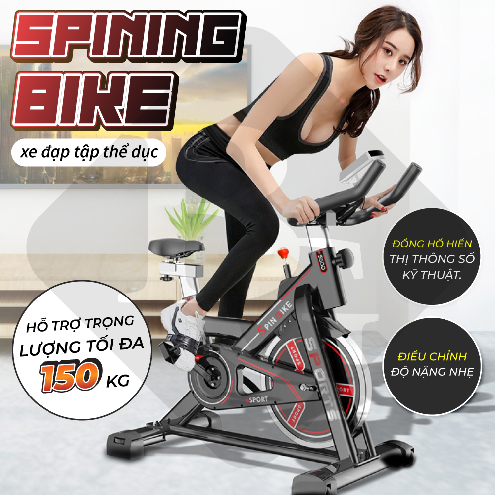 (ĐỦ LOẠI) BG - Xe đạp tập gym xe tập tại nhà bàn đạp kiểu lồng chân yên xe và tay nắm có thể chỉnh độ cao gọn gàng không tốn chỗ