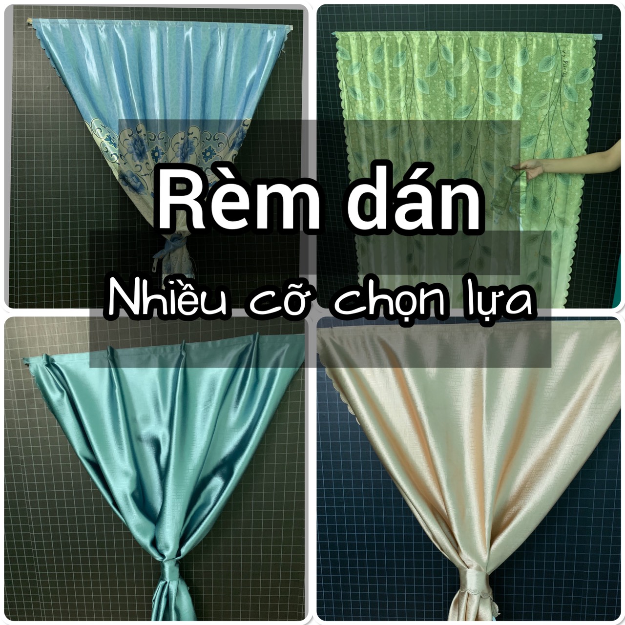Rèm dán cửa, dán tường màn rèm cửa dán, rèm màn che