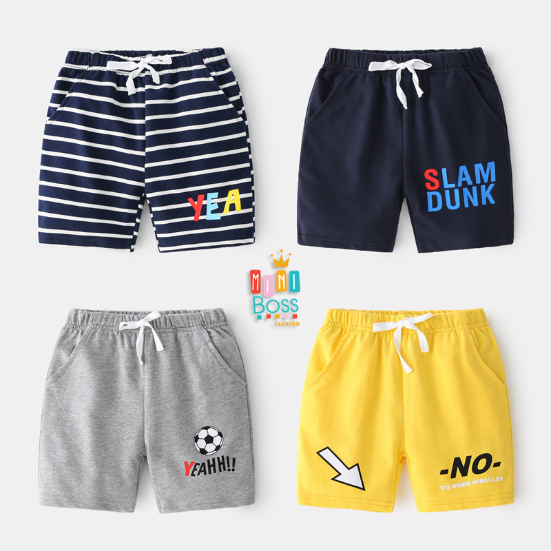Quần short thun cho bé trai 10-25kg Quảng Châu Wapypy | Quần sooc đùi cho bé MiniBoss