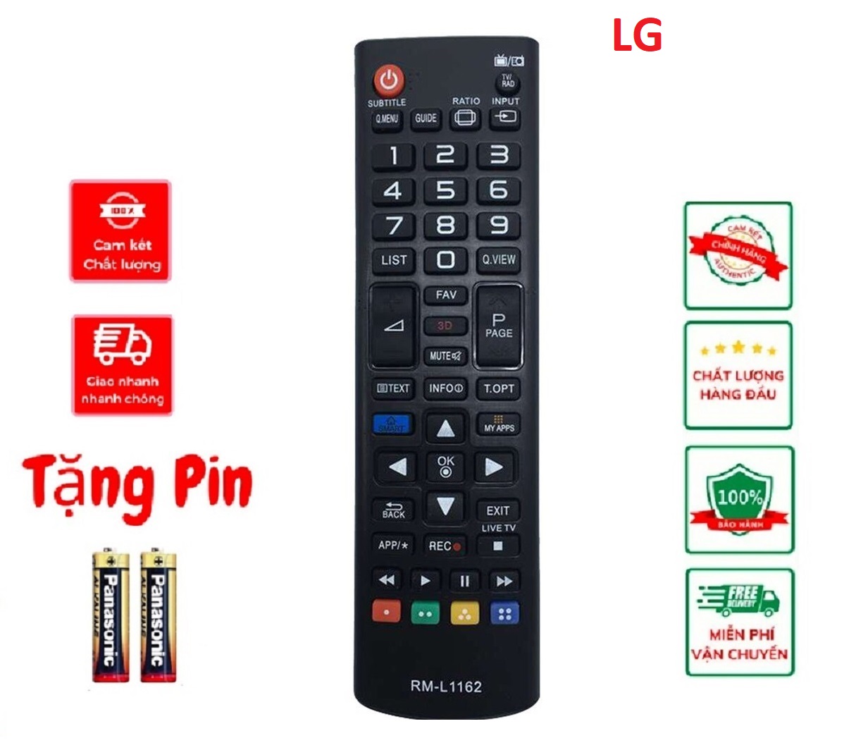 Remote điều khiển tivi lg smart RM-L1162 hàng tốt