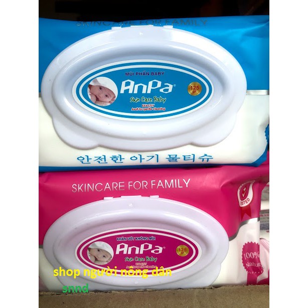Khăn giấy ướt Anpa 125gr