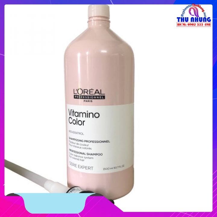 [HCM] [LOREAL CHÍNH HÃNG] DẦU GỘI L'OREAL VITAMINO COLOR RESVERATROL 2021 GIỮ MÀU TÓC NHUỘM 1500ML