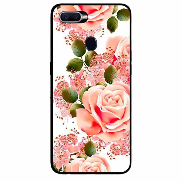 Ốp cường lực dành cho oppo a12 - a7 - a5s mẫu hoa hồng nhạt