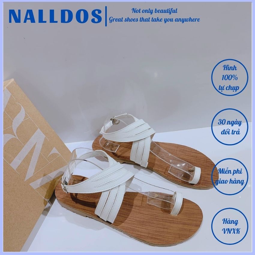 Giày nữ NALLDOS Dép nữ, Sandal nữ, sandal xỏ ngón chiến binh dây mảnh sandal nữ đế bằng 3 màu