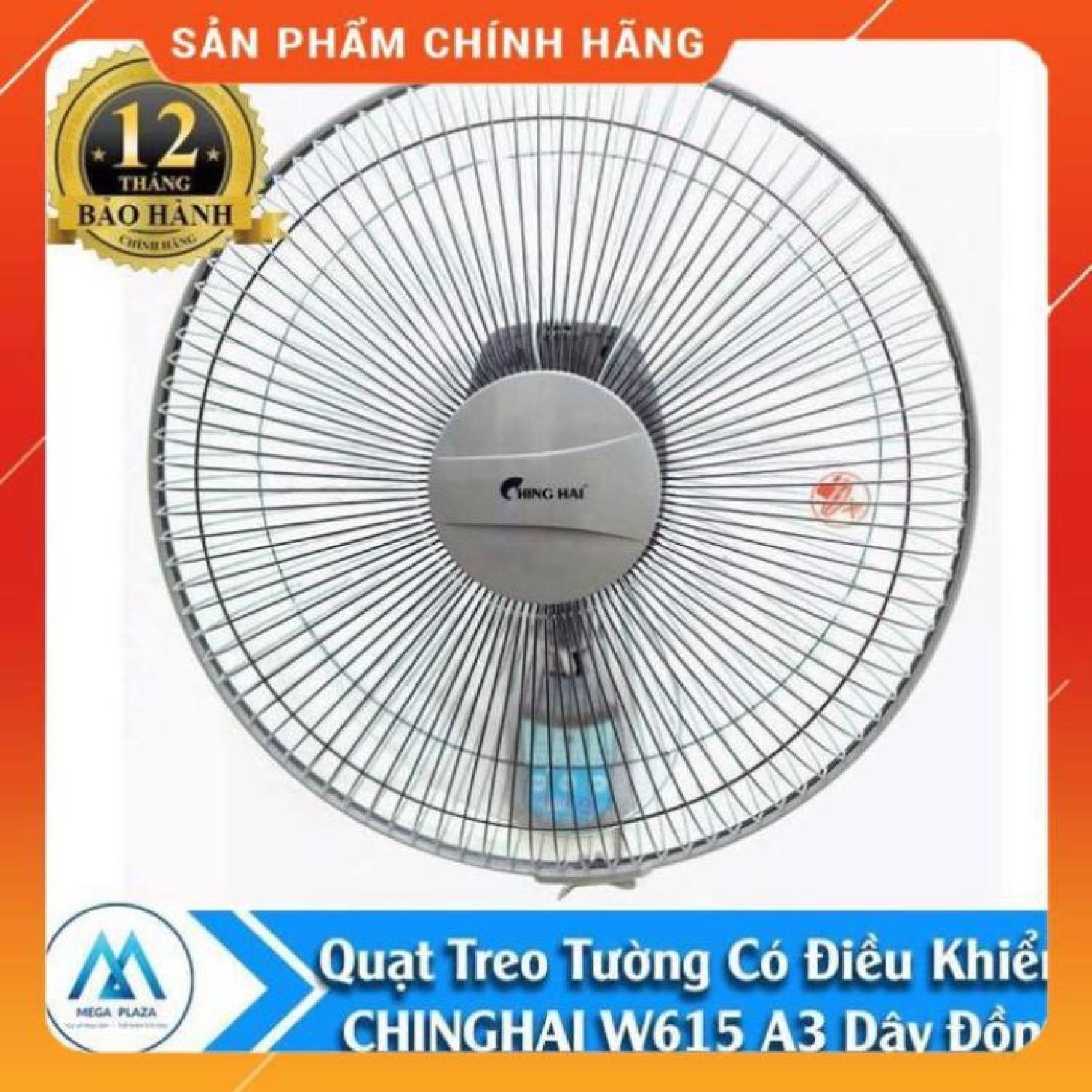 Quạt treo tường chinghai có điều khiển w615-a3 huy anh
