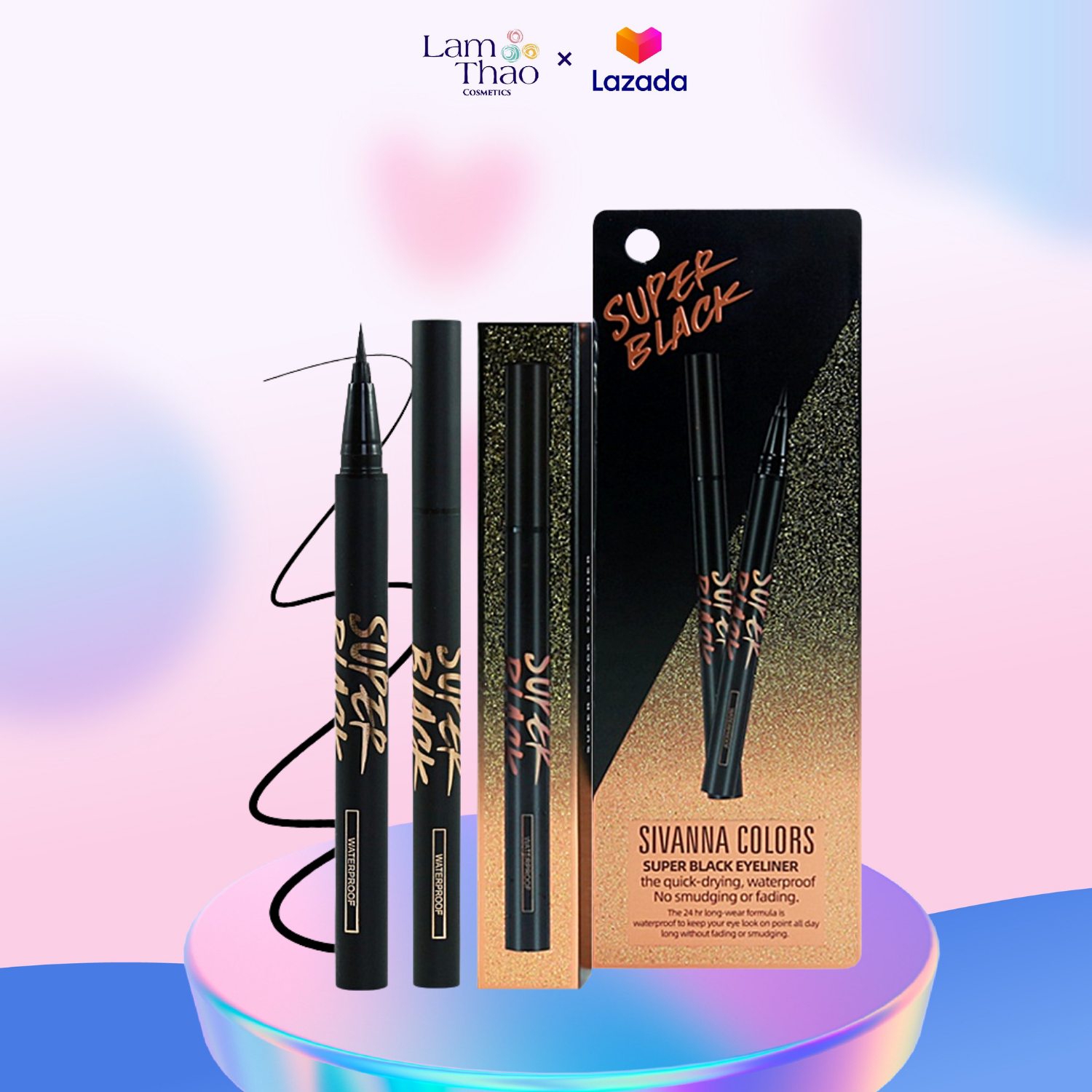 Bút Kẻ Mắt Sivanna Colors Super Black Eyeliner