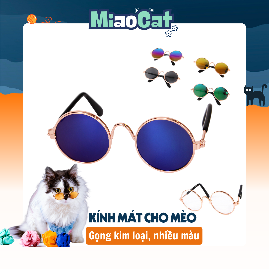Kính thời trang cho mèo nhiều màu chất liệu cao cấp km001 miaocat