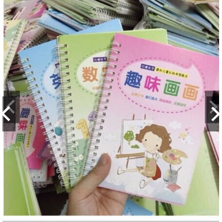 Set 3 vở tập tô tập viết tự xóa Thần Kỳ + Tặng kèm Bút tự xoá cho Bé - Món quà ý nghĩa cho bé