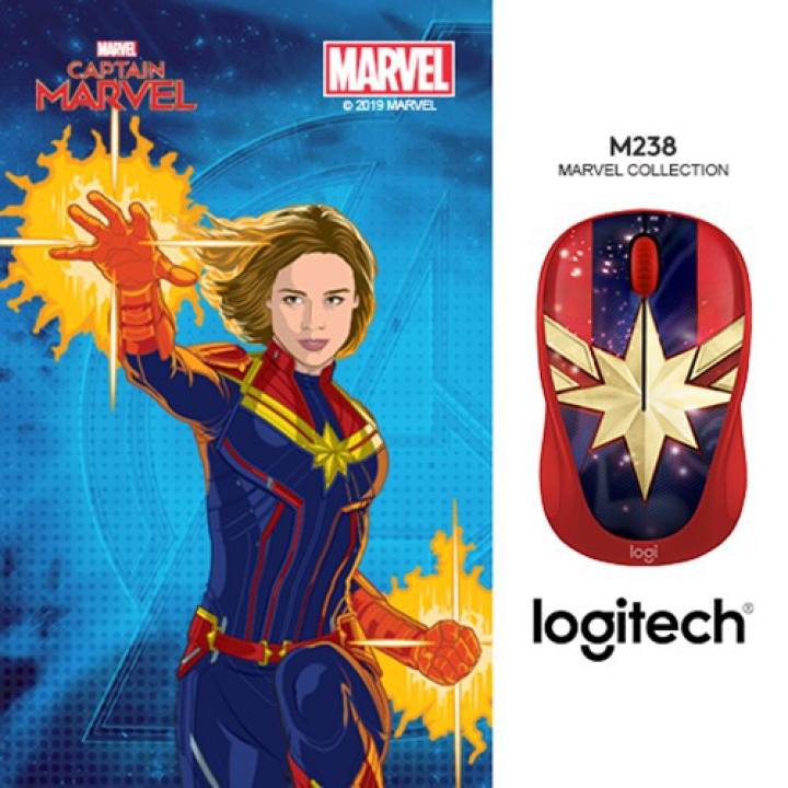 Chuột không dây Logitech M238 Marvel Collection - Hàng Chính Hãng