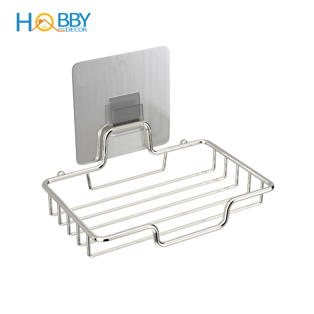 Kệ đựng xà bông dán tường gạch men có miếng dán Hobby Home Decor SBL2
