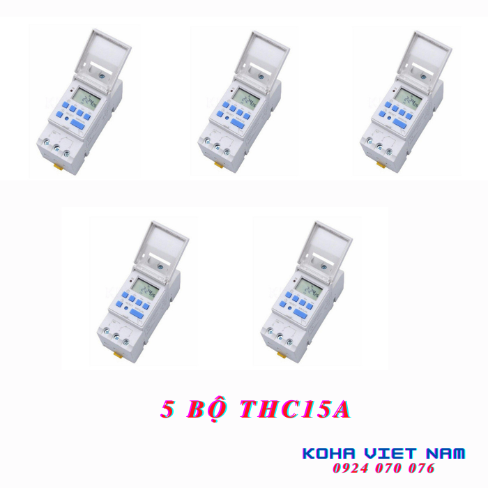 Bộ 5 sản phẩm hẹn giờ điện tử thc15a - timer điện tử - thiết bị hẹn giờ chính xác từng phút thc15a