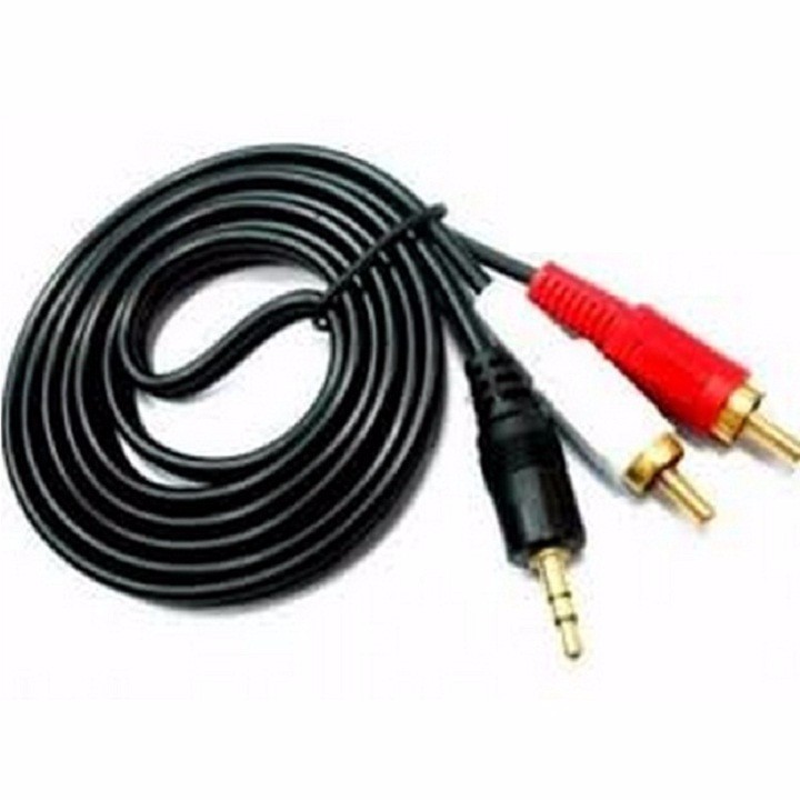 Dây loa vi tính , dây loa 1 ra 2 ,dây loa 3.5mm ra 2 đầu bông sen