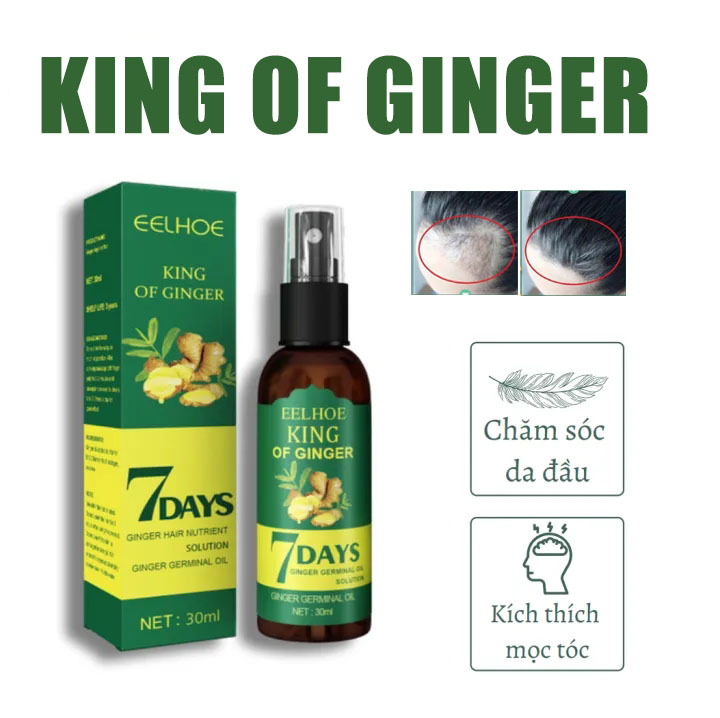 7 days Xịt Mọc Tóc dầu gừng mọc tóc cấp tốc chỉ sau vài ngày mọc tóc nhanh siêu mượt/30ml