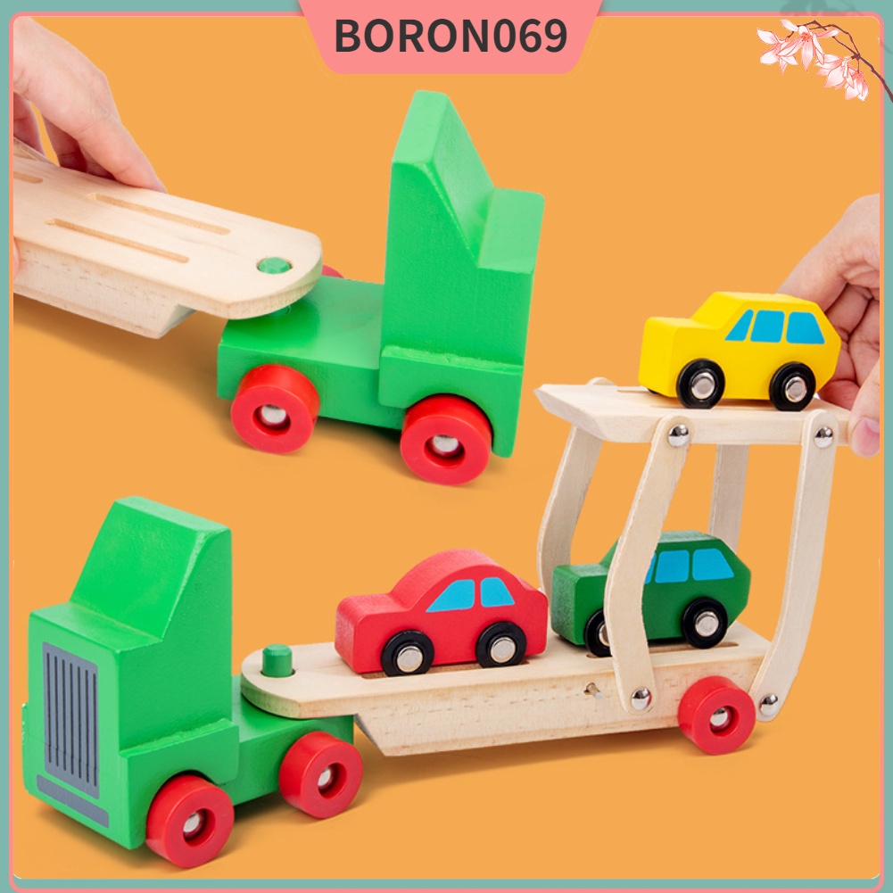 Bộ combo đồ chơi gỗ phát triển trí tuệ cho bé Đồ chơi trẻ em bằng gỗ Xe