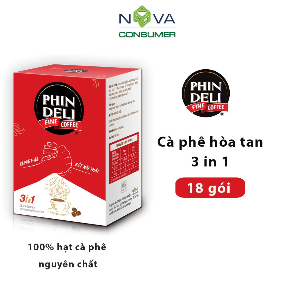 Cà phê hòa tan phindeli 3in1
