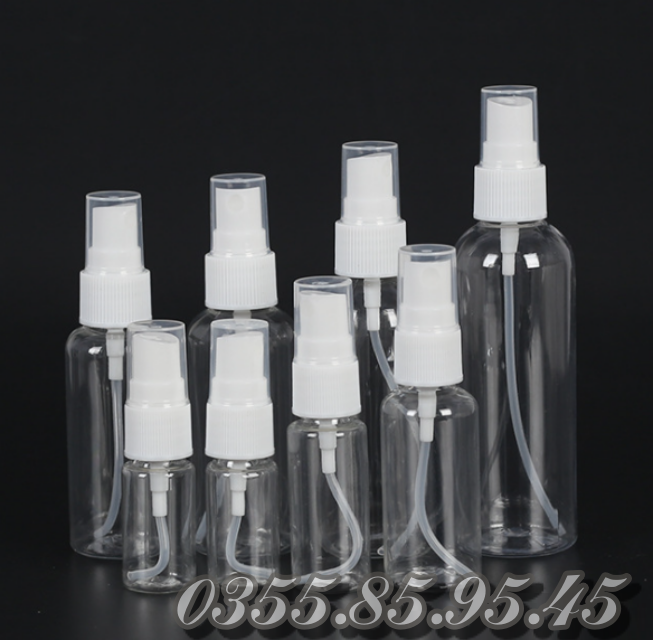 100 chai nhựa trong xịt phun sương 5ml / 10ml / 15ml / 20ml / 30ml / 50ml /80ml / 100ml - Lọ chiết mỹ phẩm du lịch