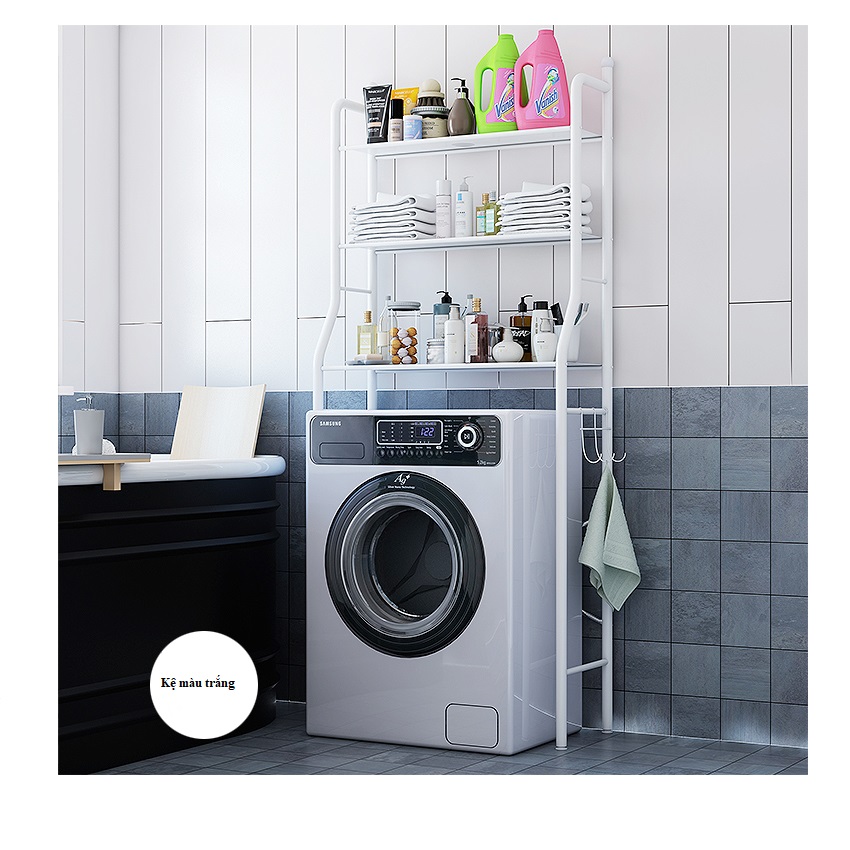 Kệ để đồ sau máy giặt Kenva K102 Kệ sơn tĩnh điện, Thiết kế tiện dụng , dùng để phụ kiện máy giặt, nên dùng trong phòng vệ sinh nhà bạn