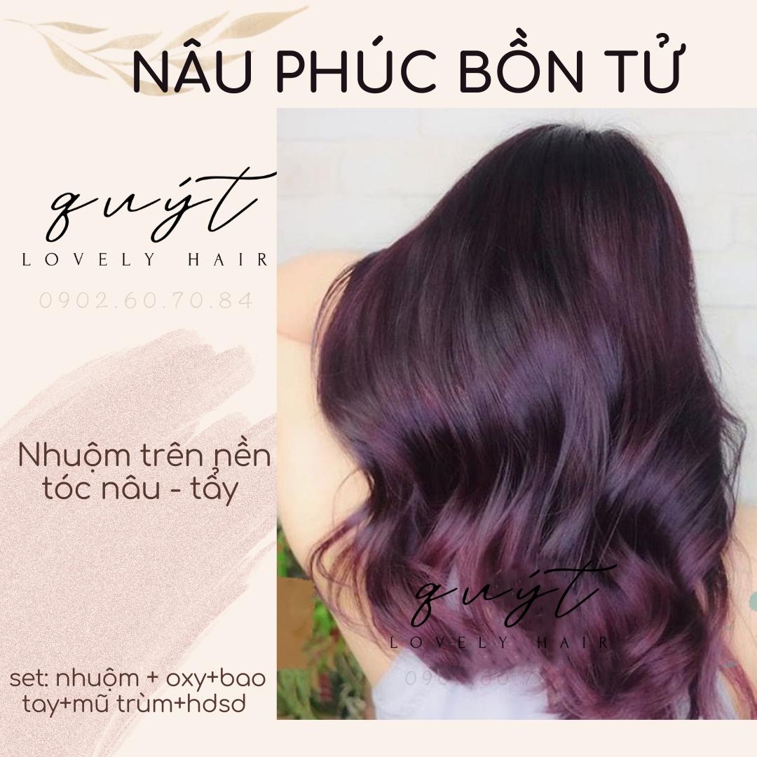 Thuốc nhuộm tóc nâu phúc bồn tử - nhuộm nền tóc nâu sáng / tóc tẩy