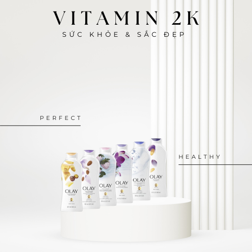 Sữa tắm olay 650ml dâu i lan i muối biển i hạnh nhân i bơ hạt mỡ i vitamin e - vitamin 2000
