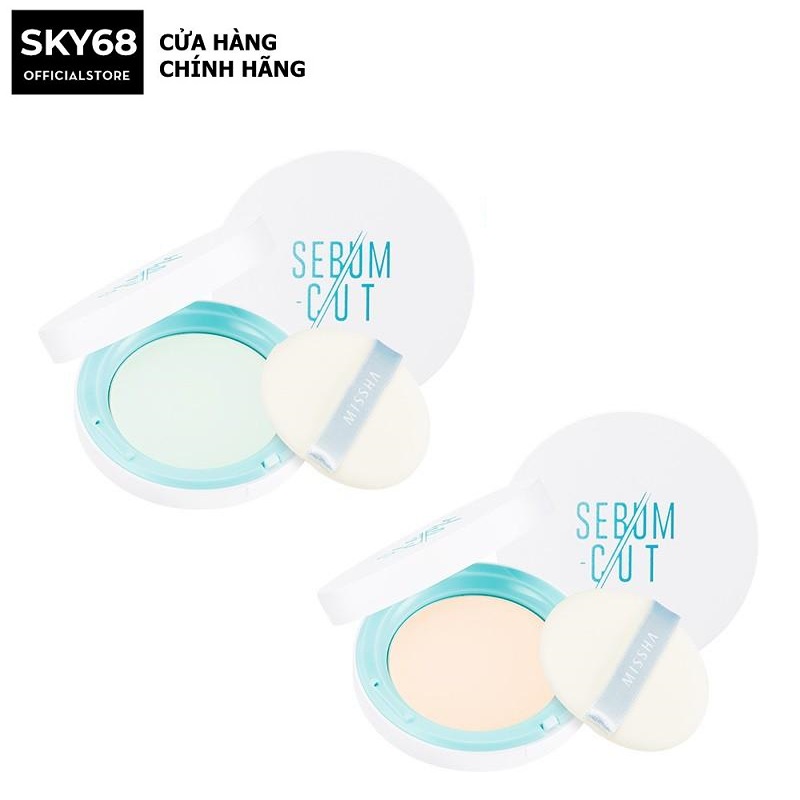 Phấn phủ nén siêu mịn missha sebum-cut powder pact 11g